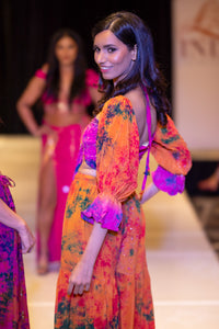 Tropical Mimosa Sharara Pants Set