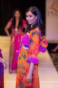 Tropical Mimosa Sharara Pants Set