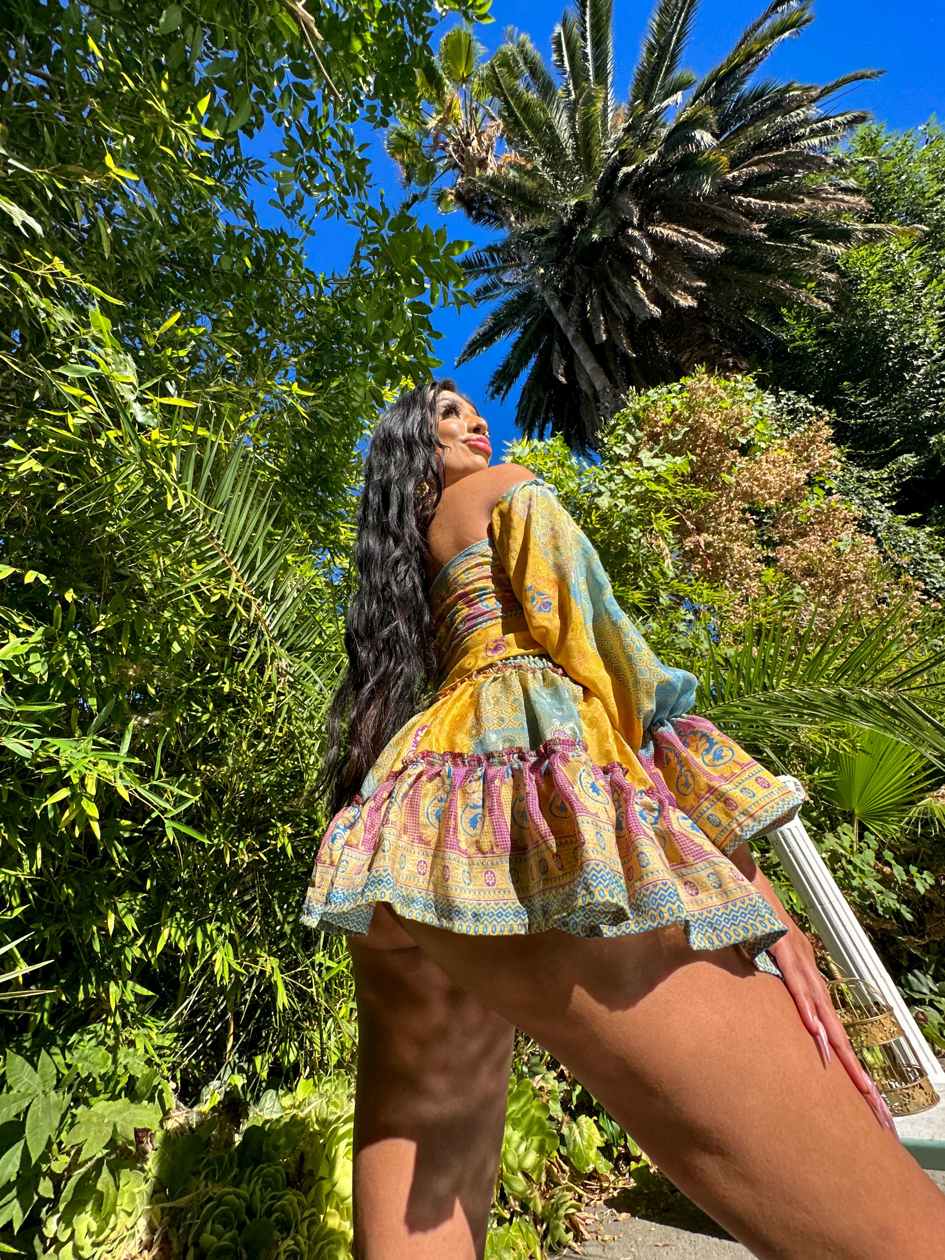 Sun Blossom Micro Mini Gehr Skirt Set