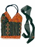 Temple Sun V-Neck Saree Top — approved cleaned front with actual separate matching scarf