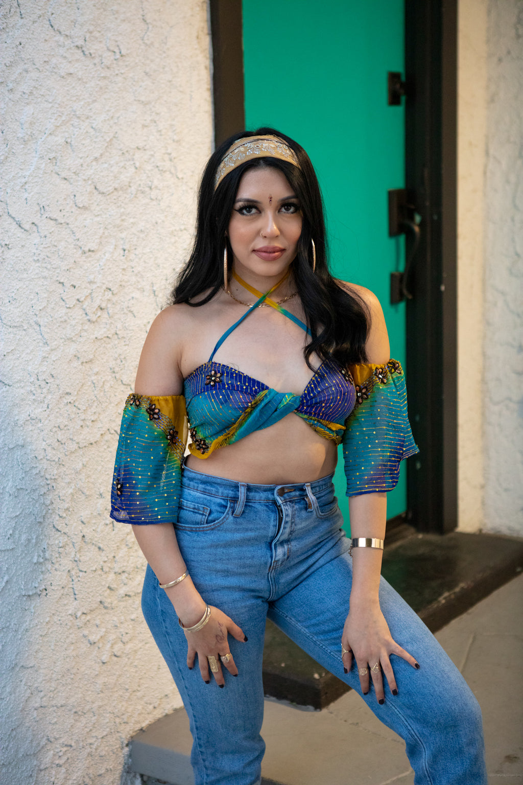 Blue Moonstone Aura Wrap Top