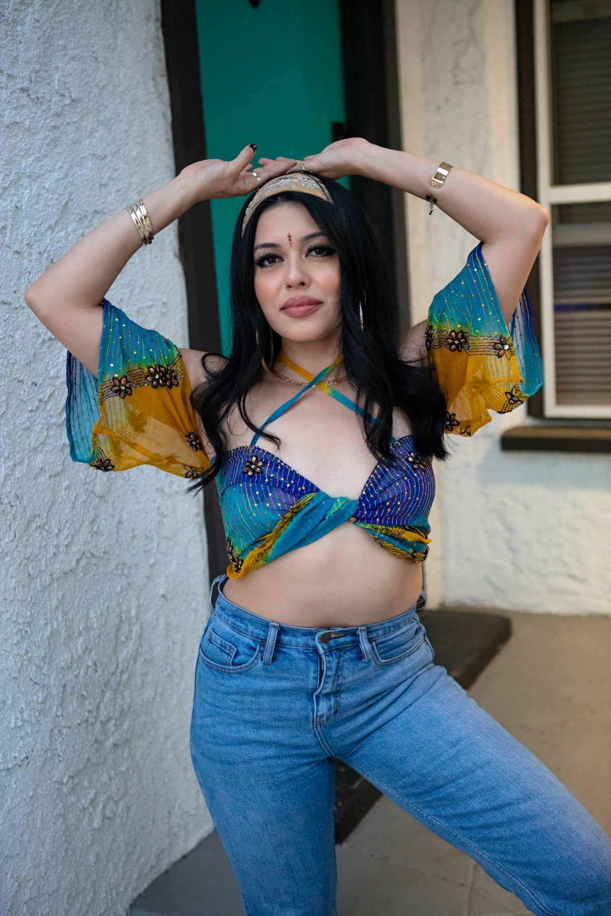 Blue Moonstone Aura Wrap Top