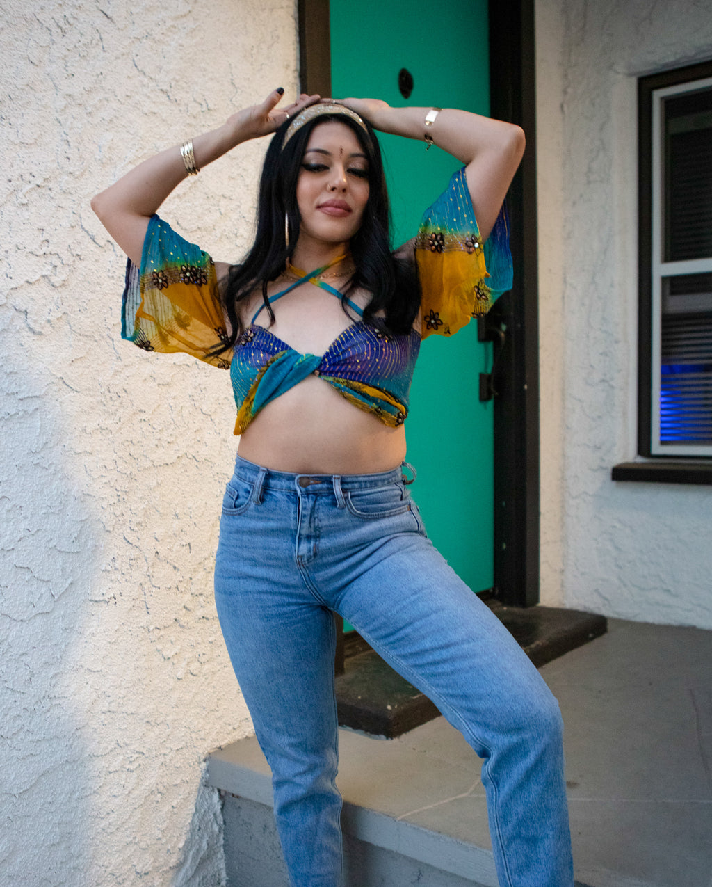 Blue Moonstone Aura Wrap Top