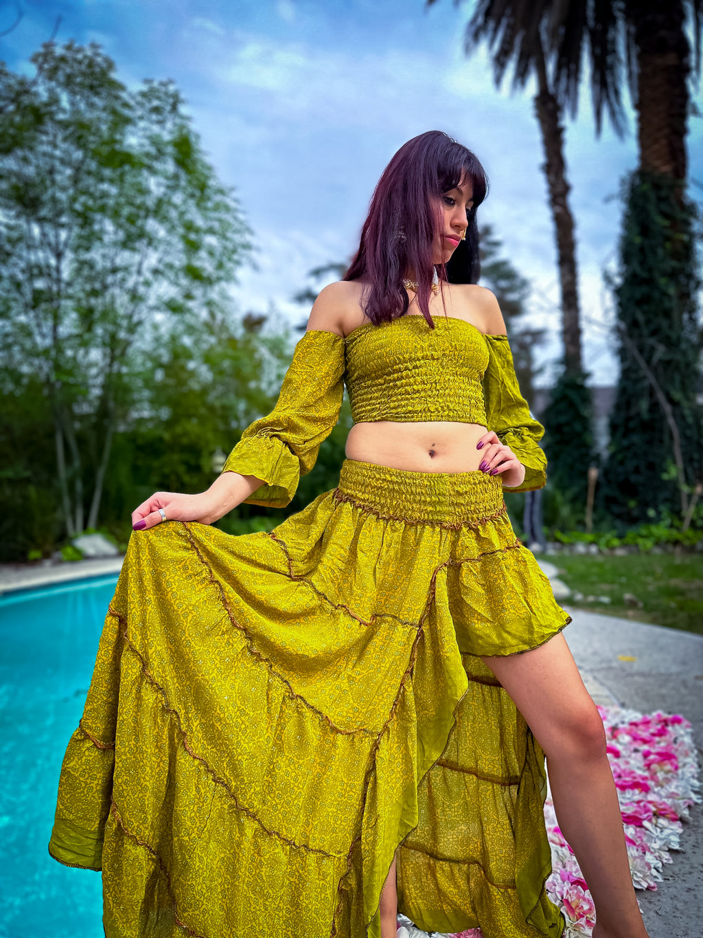 Forest Flower Bollywood Set