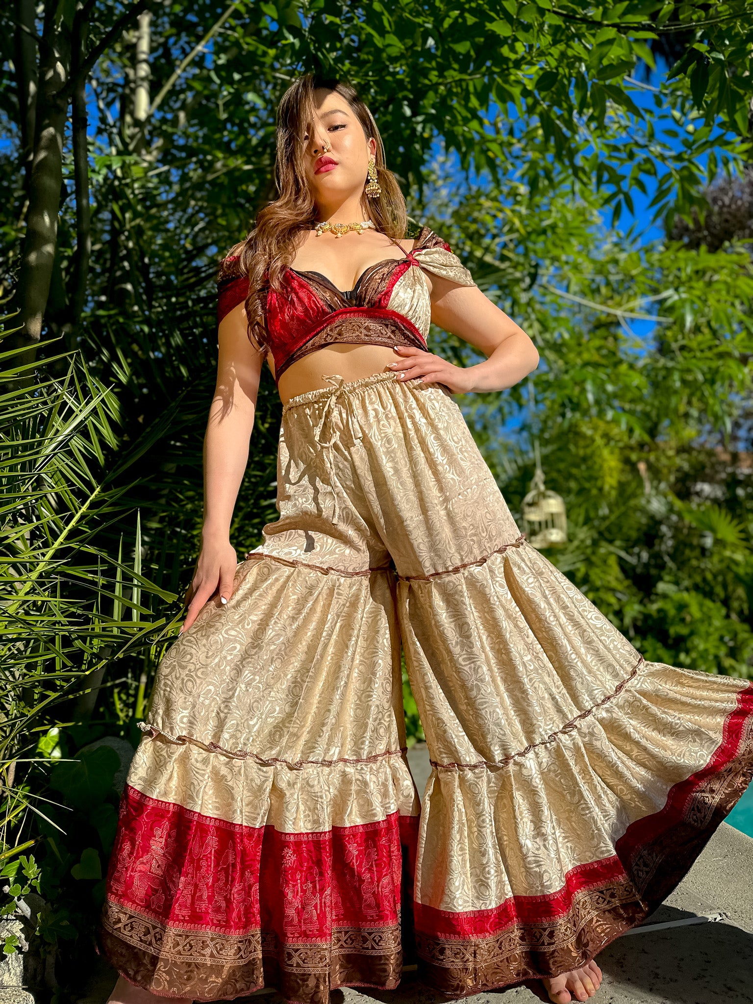 Pearl Rose Sharara Pants Set