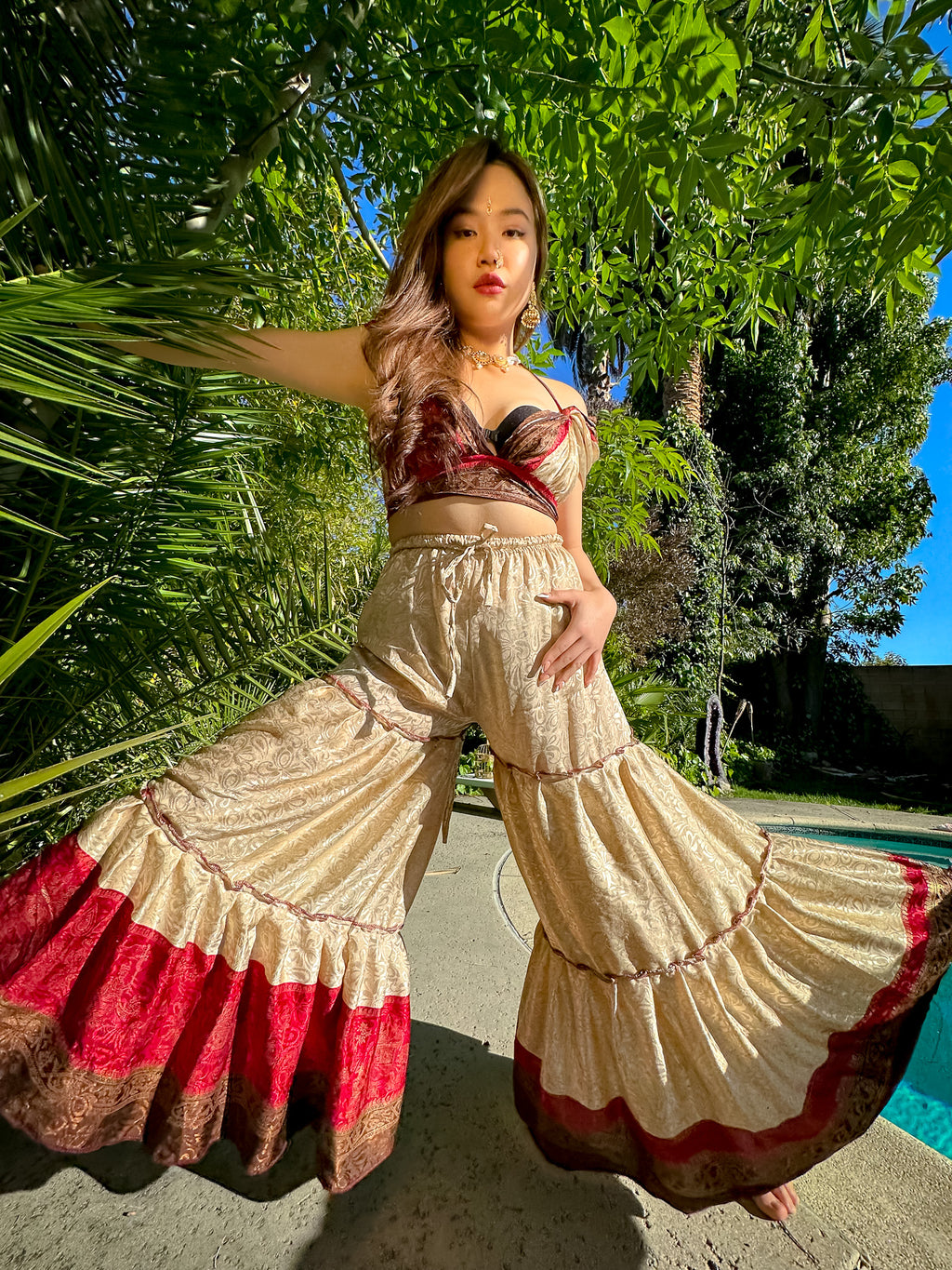 Pearl Rose Sharara Pants Set