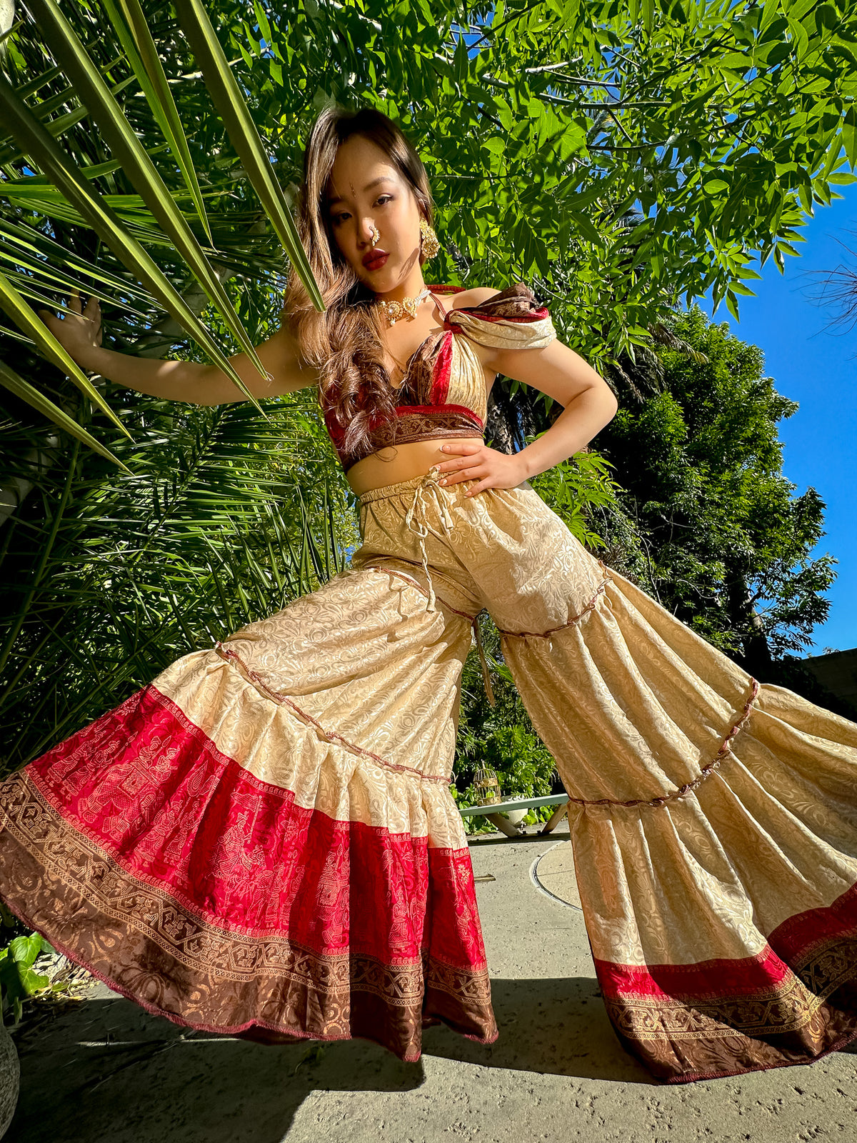 Pearl Rose Sharara Pants Set