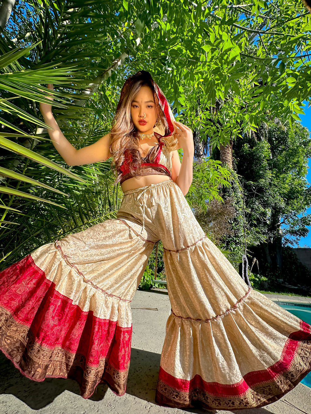 Pearl Rose Sharara Pants Set