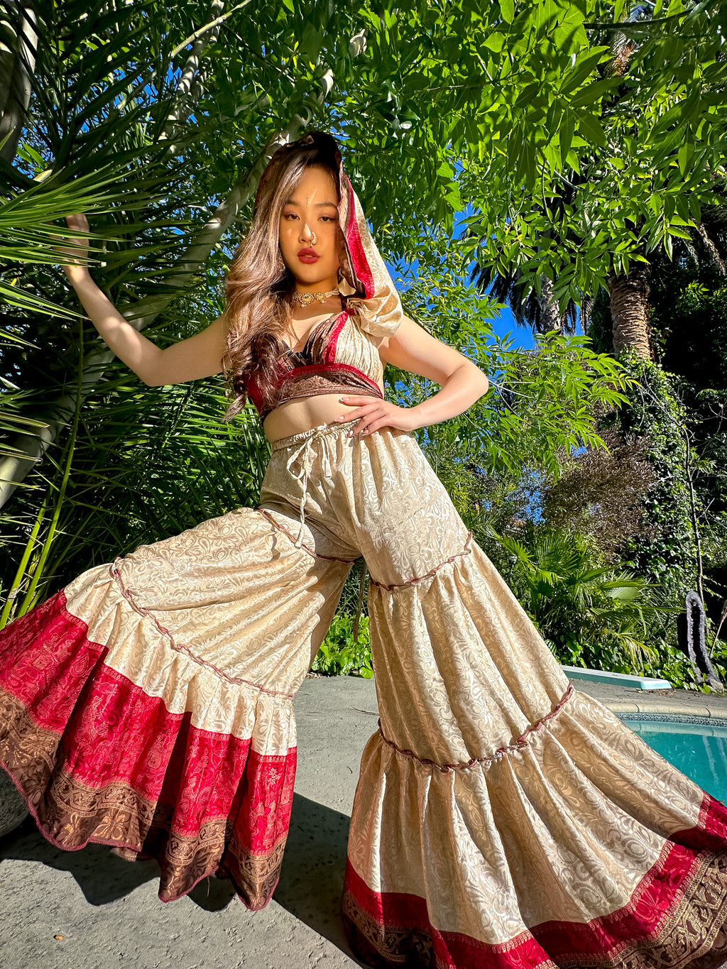 Pearl Rose Sharara Pants Set