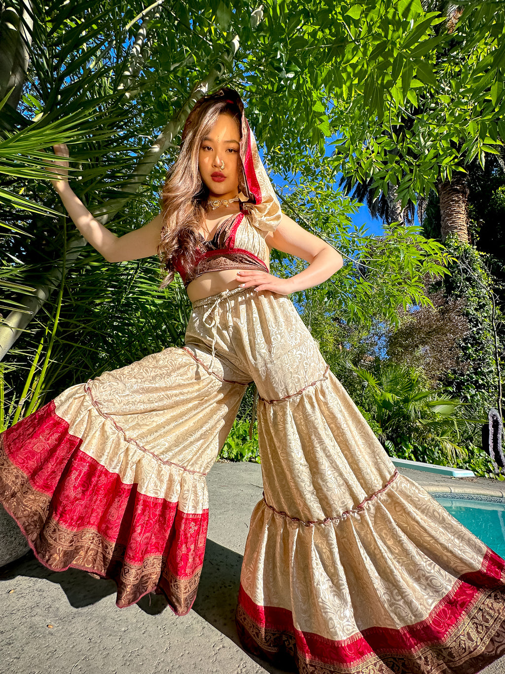 Pearl Rose Sharara Pants Set