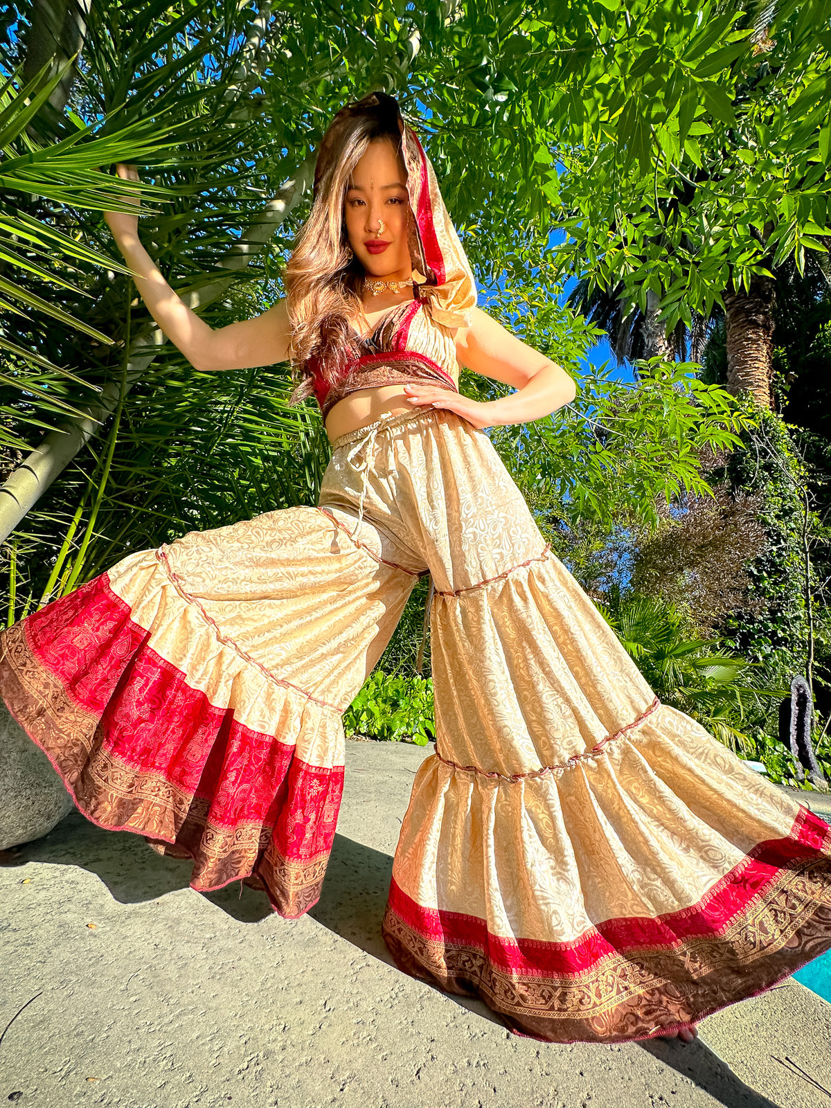 Pearl Rose Sharara Pants Set