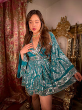 Load image into Gallery viewer, Turquoise Diamonds Babydoll Dress
