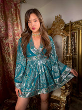 Load image into Gallery viewer, Turquoise Diamonds Babydoll Dress

