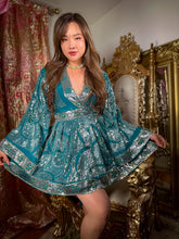 Load image into Gallery viewer, Turquoise Diamonds Babydoll Dress
