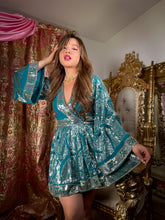 Load image into Gallery viewer, Turquoise Diamonds Babydoll Dress

