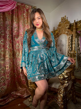 Load image into Gallery viewer, Turquoise Diamonds Babydoll Dress
