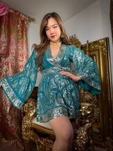 Load image into Gallery viewer, Turquoise Diamonds Babydoll Dress
