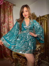 Load image into Gallery viewer, Turquoise Diamonds Babydoll Dress
