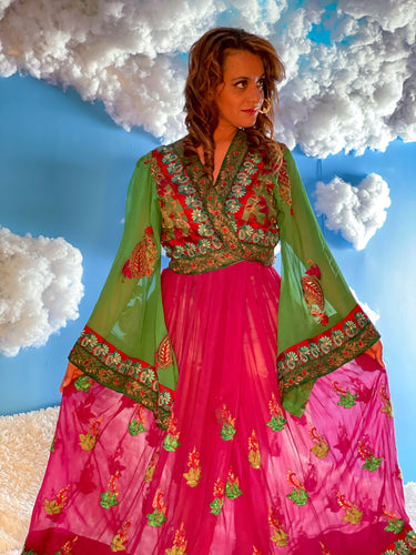 anarkali dress with long jacket Sheer Jacket Long anarkali Panache Haute Couture