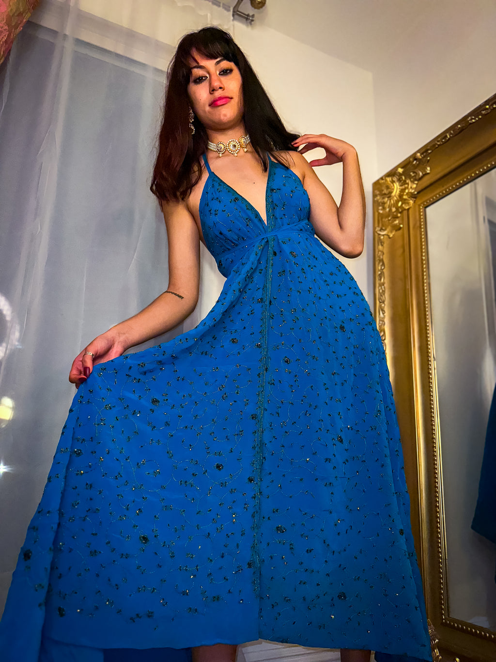 Midnight Gold Magic Dress