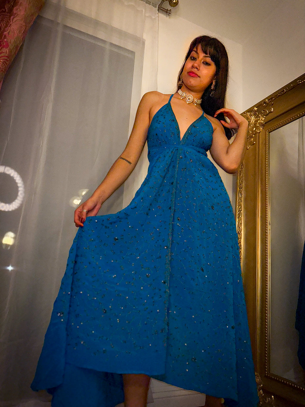 Midnight Gold Magic Dress