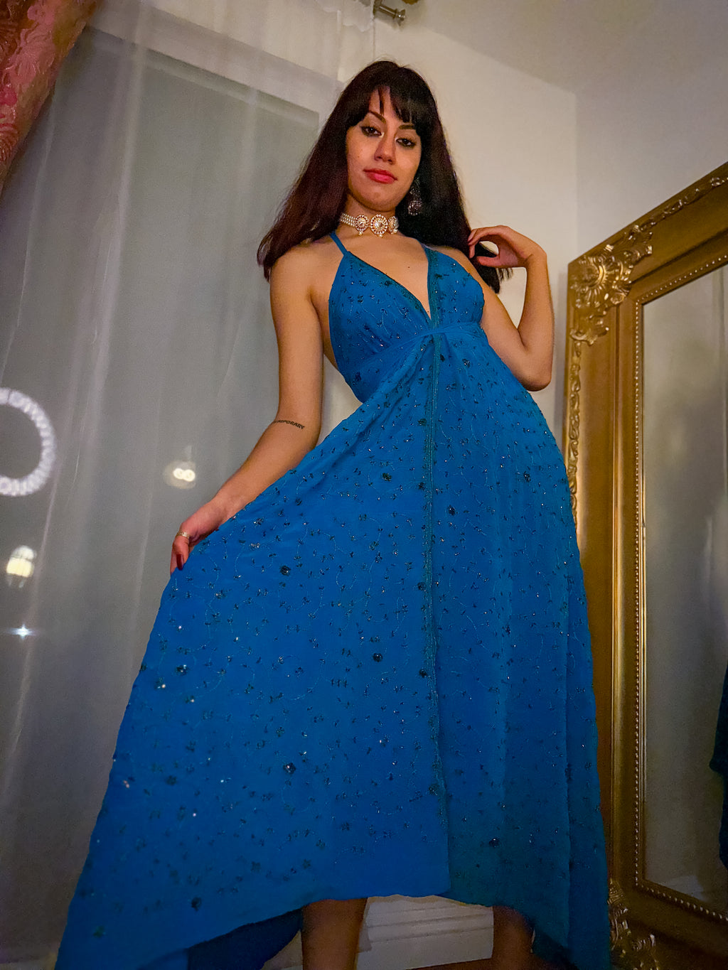 Midnight Gold Magic Dress