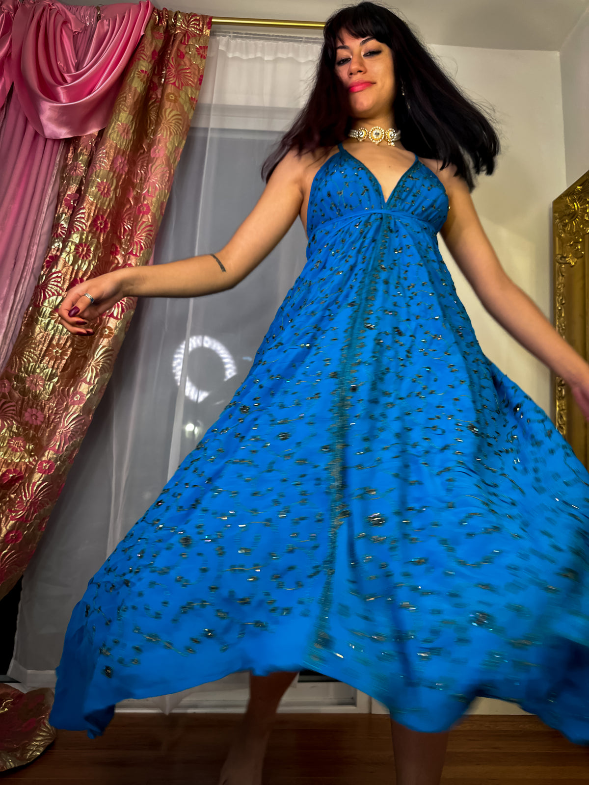 Midnight Gold Magic Dress