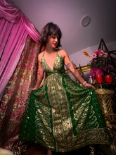 Load image into Gallery viewer, Emerald Gold Magic Dress

