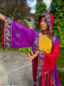 Amethyst Rose Hooded Kimono