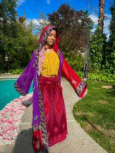 Amethyst Rose Hooded Kimono