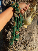 Load image into Gallery viewer, Ancient Forest Gems Scrunchie Hair Tie
