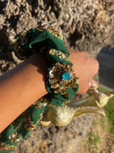 Load image into Gallery viewer, Ancient Forest Gems Scrunchie Hair Tie
