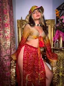 Bandhani Tiger Jasmine Set