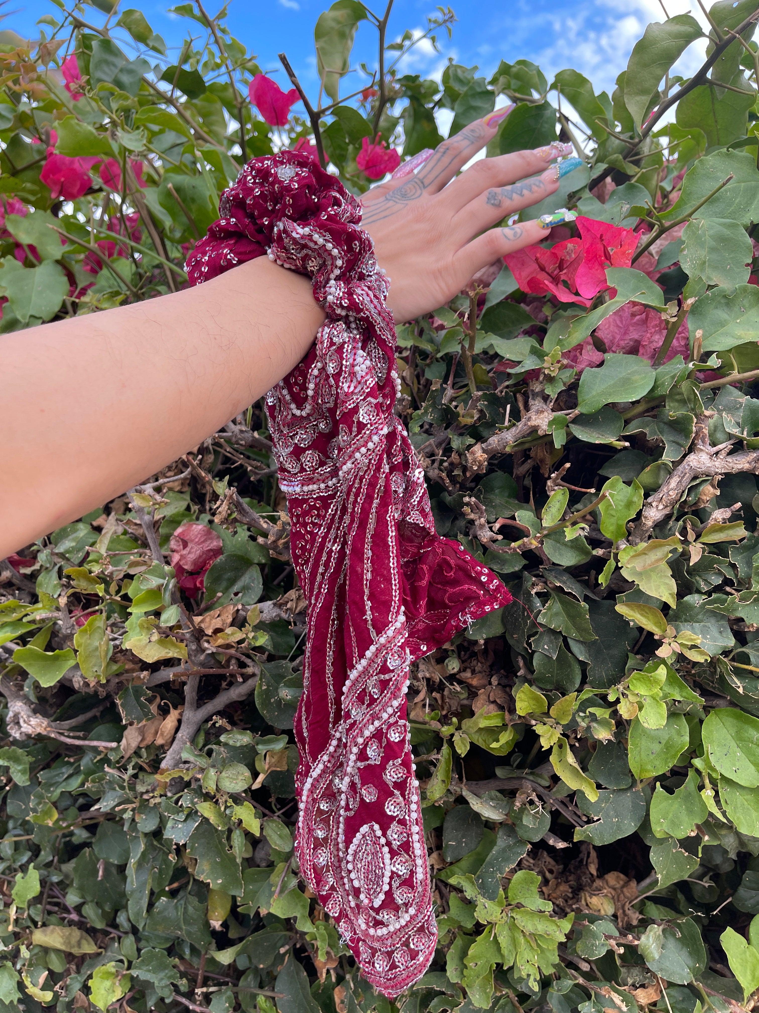 Hidden Pearls Scrunchie Hair Tie