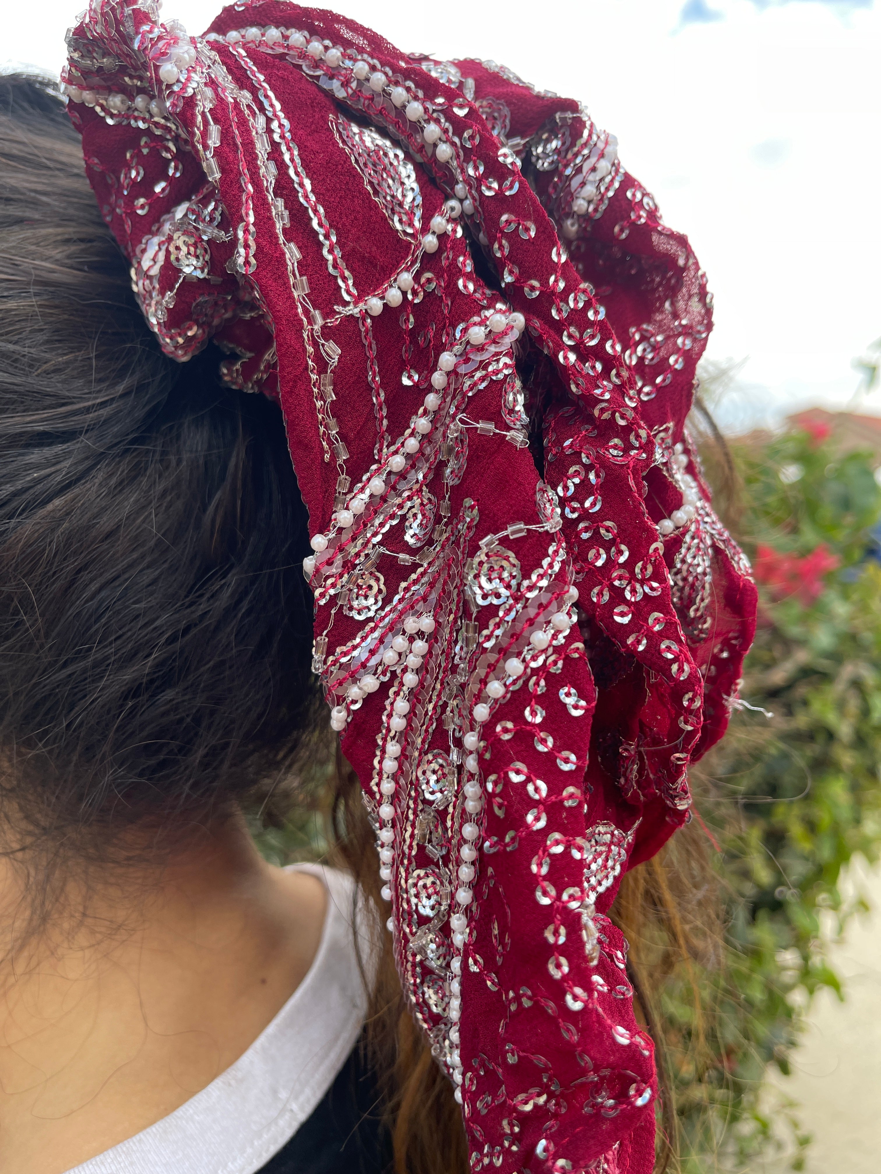 Hidden Pearls Scrunchie Hair Tie