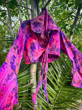 Load image into Gallery viewer, Violet Wildflower Wrap Top

