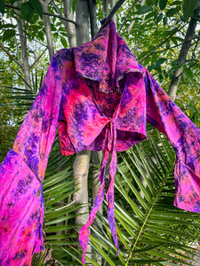 Violet Wildflower Wrap Top
