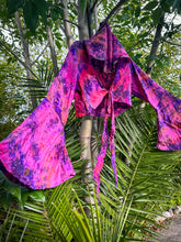 Load image into Gallery viewer, Violet Wildflower Wrap Top

