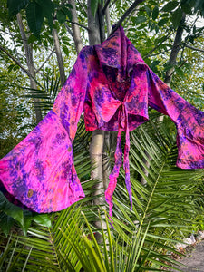 Violet Wildflower Wrap Top
