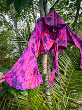 Load image into Gallery viewer, Violet Wildflower Wrap Top
