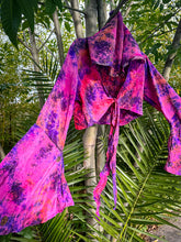 Load image into Gallery viewer, Violet Wildflower Wrap Top
