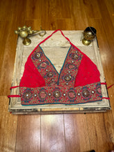 Load image into Gallery viewer, Passionflower Honeycomb Halter Top
