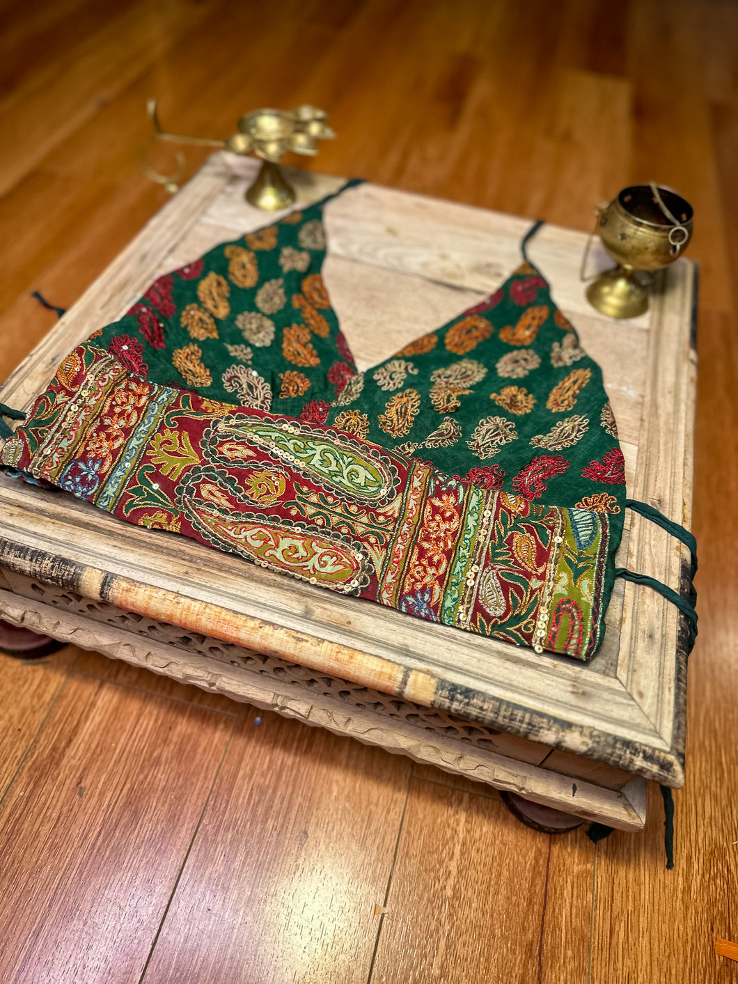 Emerald Paisley Halter Top
