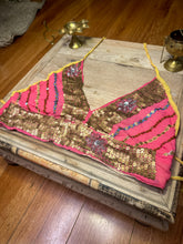 Load image into Gallery viewer, Sparkle Me Pink Halter Top
