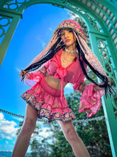 Load image into Gallery viewer, Pink Lotus Micro Mini Skirt Set
