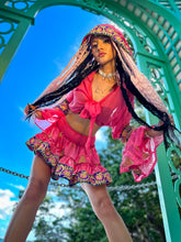 Load image into Gallery viewer, Pink Lotus Micro Mini Skirt Set
