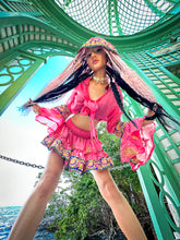 Load image into Gallery viewer, Pink Lotus Micro Mini Skirt Set
