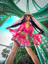 Load image into Gallery viewer, Pink Lotus Micro Mini Skirt Set
