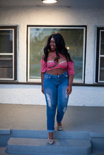 Load image into Gallery viewer, Pink Lotus Aura Wrap Top
