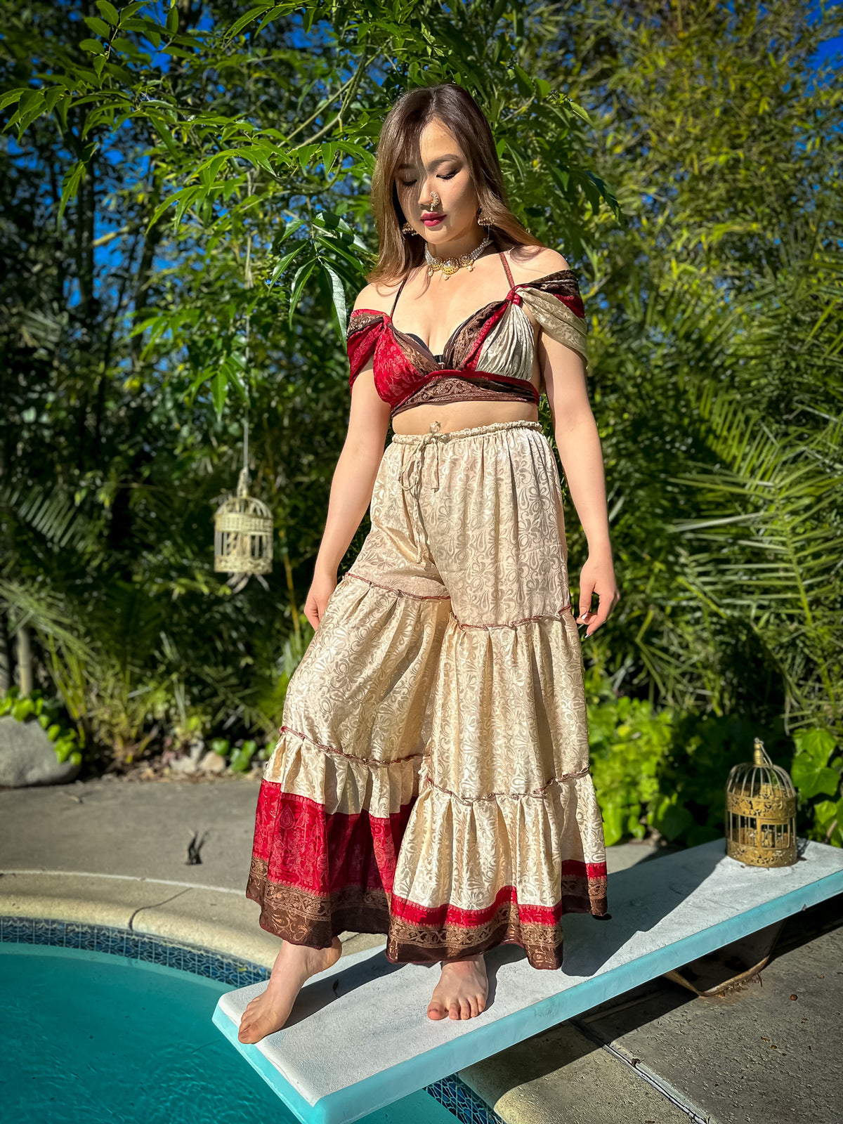 Pearl Rose Sharara Pants Set
